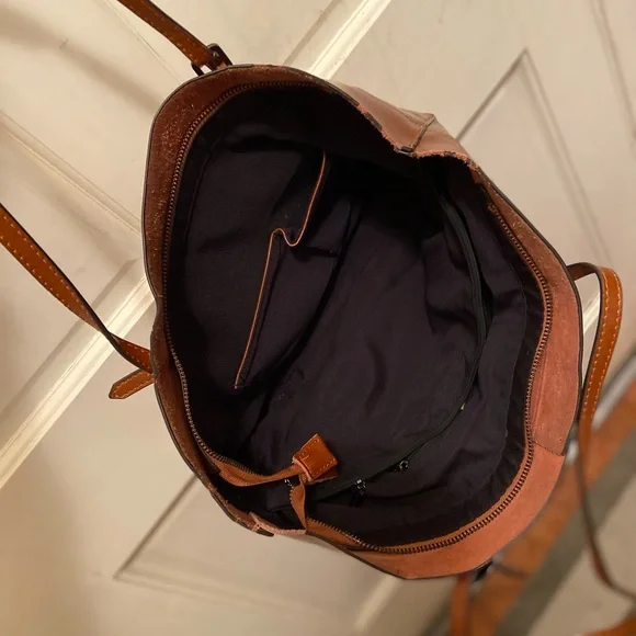 Brown Leather Tote Bag - Picture 3 of 6